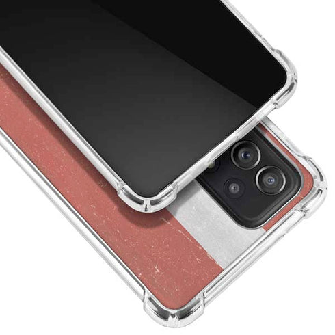 Latvia Flag Distressed Galaxy A72 5G Clear Case